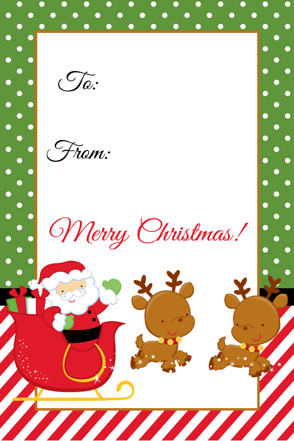 Printable Christmas Tags From Santa Printable Word Searches