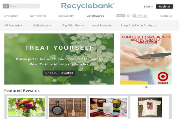 Recycle Bank lets you earn points for recycling which can be redeemed for prizes.