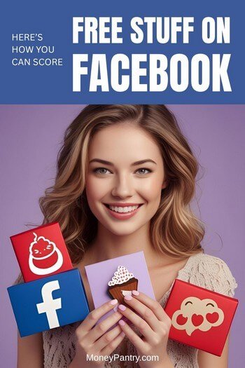 Here's how you can find totally free stuff on Facebook. Woman showing Facebook freebies
