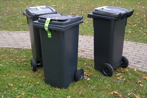 garbage cans