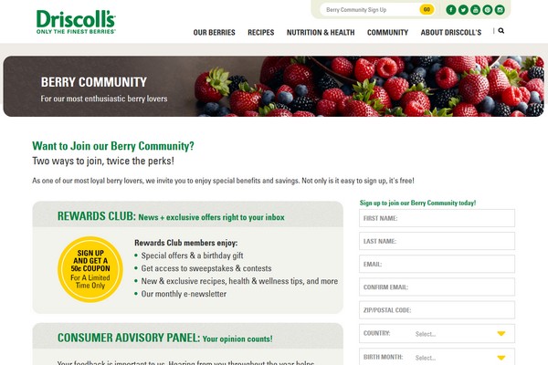 Driscoll's Rewards Consumer Panel