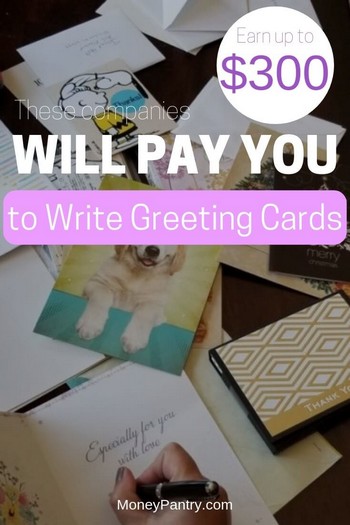 Get paid to submit your greeting cards to these companies (earn up to $300 per card!)...