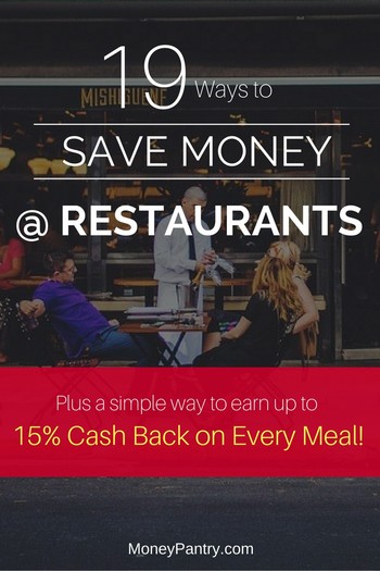 Tips for saving money when eating out, plus a hack to earn up top 15% cash back on every meal!