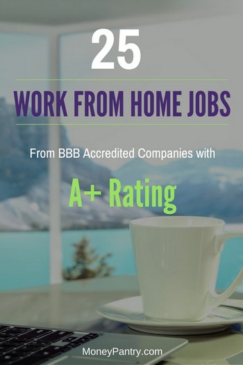 Top work from home companies with A+ rating form the BBB.