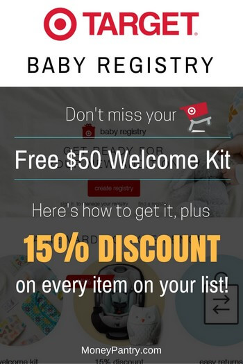 A guide for creating a baby registry at Target to get $50 worth of free stuff and 15% discount on items on your list...