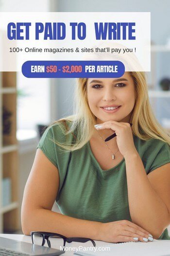 The real-world guide to finding freelance writing jobs that actually pay. A image for MoneyPantry's guide on how to get paid to write, showing a person at a desk with a text overlay that reads, "Get Paid to Write: My Personal List of Sites That Actually Pay."