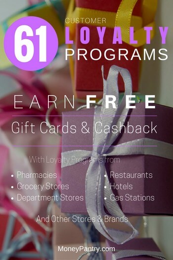 Do you like free gift cards and cashback? Do you shop a lot? Then join these free customer loyalty programs from some of the most popular stores and earn rewards for doing what you already do, shopping!