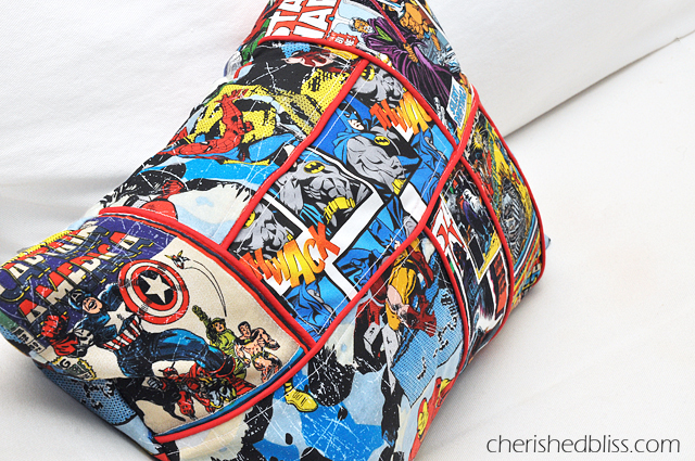 Comic Book Style Superhero Pillow