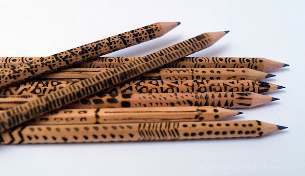Woodburned Pencils
