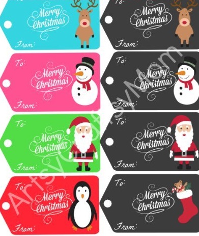 🎅🏼 Free Printable Christmas Name Tag - MockoFUN