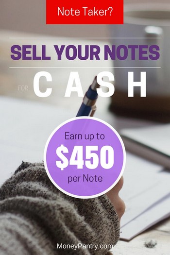 If you already take notes in class anyway, you may as well make some money by selling them on these sites. But here is the shocker...