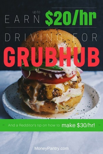 Working For Grubhub As A Delivery Driver Review A Tip To Earn 30 Hr Hint Block Moneypantry