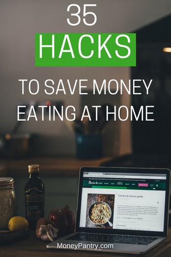 You don't have to stop eating to save money. Instead use these money saving hacks to cook & eat at home on a budget...