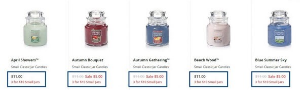3 for 10 Deal on Yankee Candles