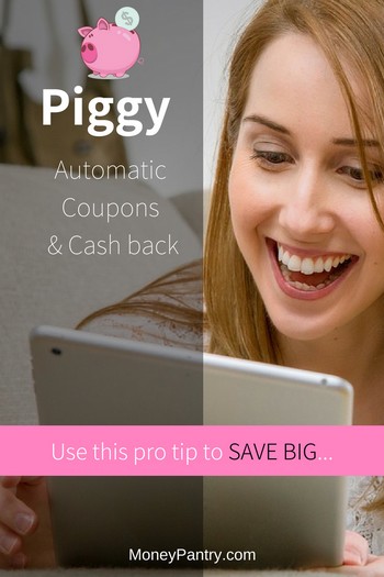 Are you using the Piggy coupon extension? If not, read this to see how you can really save big with automatic coupons and cashback every time you shop online...