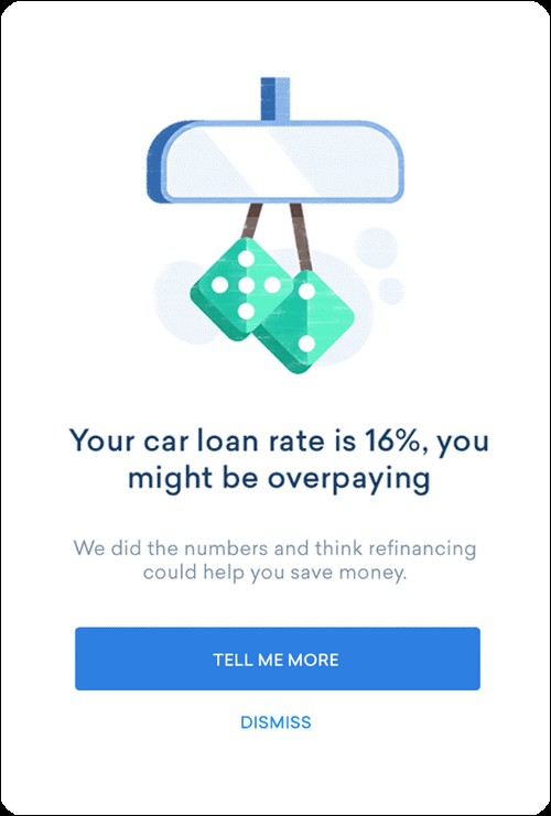 Credit Karma car loan suggestion