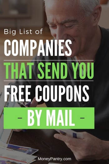 These companies and manufacturers will mail you free coupons to your house. Here's how and where to request your coupons...