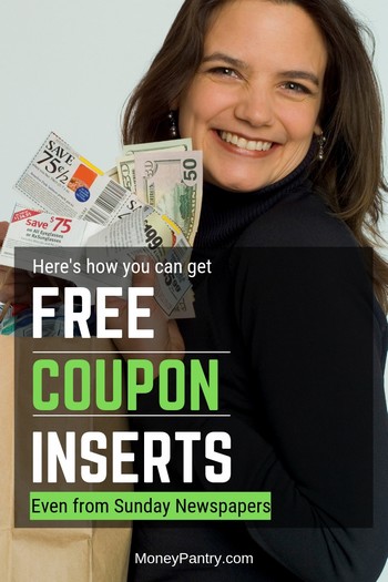 Use these hacks to get coupons inserts for free even those found in Sunday newspapers...