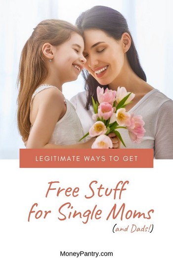 Here's a list of ways and places where single parents can totally free stuff...