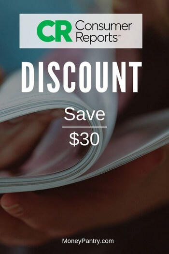 Here are current discounts and promo codes for Consumer Reports magazine (save up to $30)...