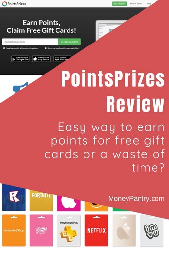 Pointsprizes Review Legit Site To Earn Points For Gift Cards Or A
