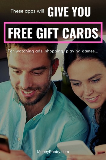 You can use these free gift card apps to get gift cards to your favorite places (Amazon, Walmart, Target...) on your phone...