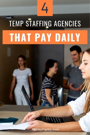 These are the best daily pay temp agencies where you can work today and get paid today...