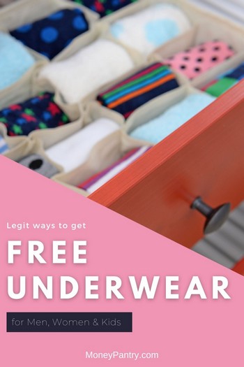 Thee companies giveaway free underwear (for men, women & kids). Here's how to get yours...