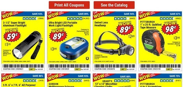 Harbor Freight coupons