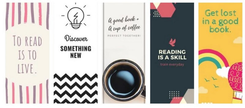Bookmarks you can print from Canva.com