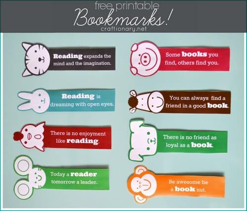 Craftionary is a great place to print trendy bookmarks templates free