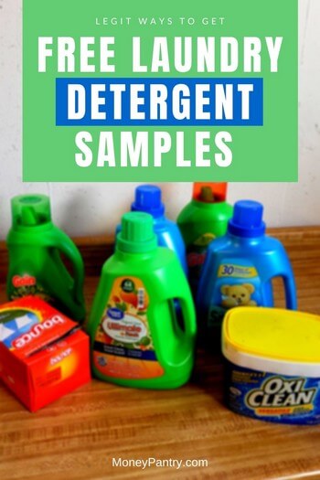 List of easy ways you can score free laundry detergents from brands like Gain, Tide, Downy and more...