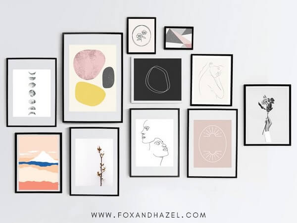 Fox + Hazel printable abstract art to hang on the wall