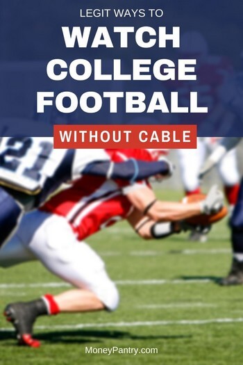 Here are legal ways you can watch college football games without cable (and even free!)...