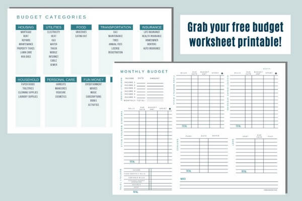 Blank Budget Worksheet Printable from Mom Managing Chaos