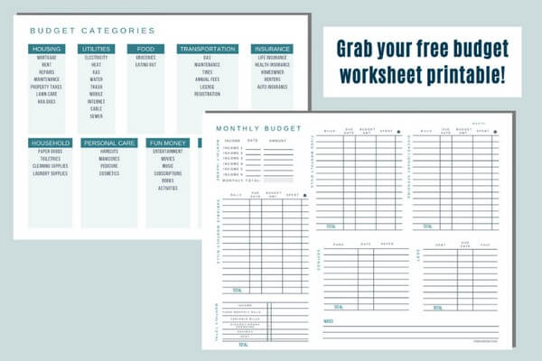 15 Free Printable Budget Templates To Manage Your Money Like A Pro Moneypantry