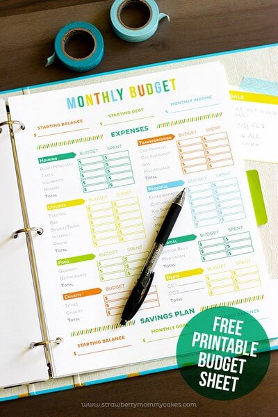 Family Binder Budgeting Printables - Clean and Scentsible