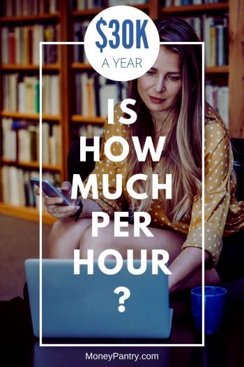Here's how much you will earn per hour if your job pays you a $30,000 salary...