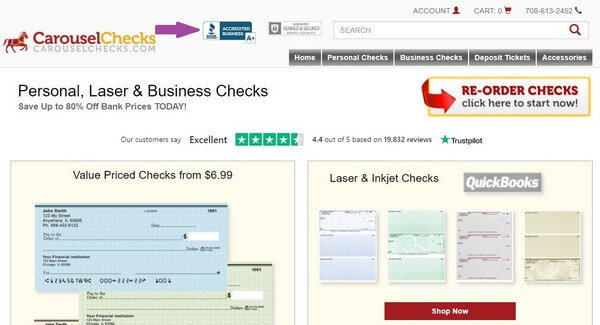 A BBB accredited site is a legit place to order checks from.