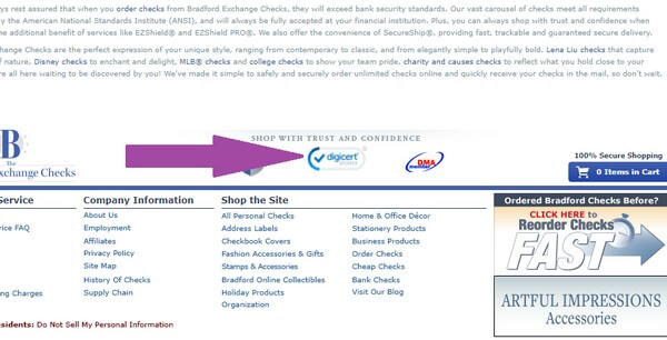 DigiCert Secured Symbol tells you the site is validated as a secure platform for sending and receiving sensitive data.