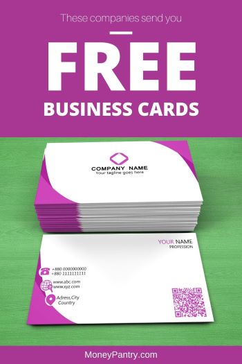 Legit companies that send you free business cards by mail, plus sites for free printable business cards...