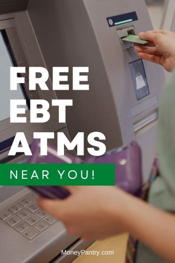 List of ATMs near you where you can withdraw cash form your EBT card for free...
