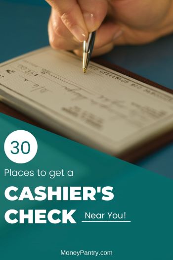 You can get a cashier's check from these bank and credit unions near you...