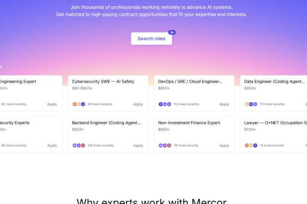 Mercor Expert Pay Rates - MoneyPantry.com Mercor job board listing expert roles that get paid to answer questions at $150 to $220 an hour