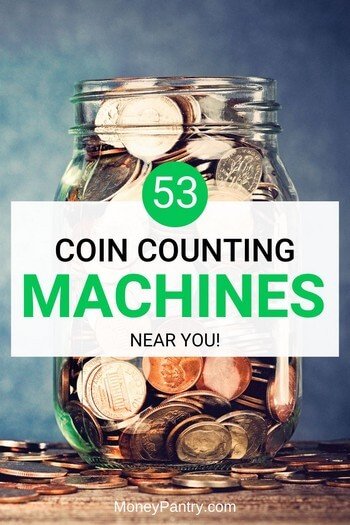 Big list of coin counting machines near you where you can count your coins for free and change them for cash