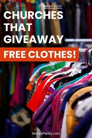 Here are churches near you that giveaway free clothes (and how to find more churches with clothing giveaway drives)...