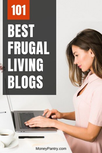 Big list of the top frugal living blogs and websites to discover new ways to live on a budget and make more money...
