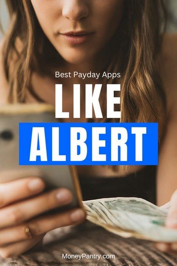 Woman using apps like Albert to get cash advance.