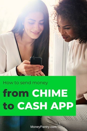 Showing a person how to send money from Chime to Cash App for free on the app...