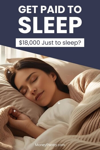 Learn how to get paid for sleeping. Study participant being paid to sleep.